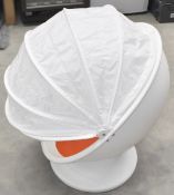 1 x IKEA Child Size Egg Chair in White with Hood - Ref: VKH123 - CL942 - NO VAT ON THE HAMMER