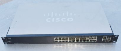 1 x CISCO SG200 26-Port Gigabit Smart Switch with Rack Mounts - Original Value £1,050 - Ref: