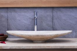 1 x Stonearth 'Cyra' Galala Marble Stone Countertop Sink Basin - New Boxed Stock