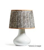 1 x Beauvoir Luxury Ceramic Curvaceous Table Lamp In Off White - Original Retail £295.00 - Ref: