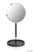 1 x DECOR WALTHER Freestanding Cosmetic Mirror with Stone Tray Base - Ex-Display - Ref: HBK194 /