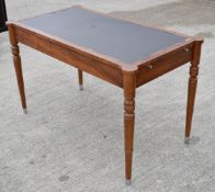 1 x CHANNELS Empire-style Wooden Writing Desk with Faux Leather Panel