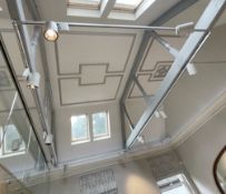 1 x Track Lighting with 10 Large Spotlights - Currently set in a 5 x 3-metre Configuration - Ref: