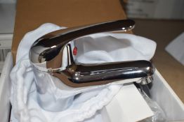 1 x Cassellie Rio Mono Basin Mixer Tap with 40mm Push Waste - Solid Brass with Polished Chrome Finis