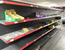 4 x Bays of Interlocking Back to Back Adjustable Retail Display Shelving - Each Bay Measures H215