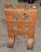 1 x Rustic Wooden Queue Barrier - Dimensions: H84 x W52 cms - Ref: GV N260 - CL905 - Location: