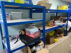 4 x Bays of Blue Boltless Storage Shelving - Dimensions: H210 x (3 x) W1500 x (1x) W600 cms - Ref: