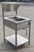 1 x Wet Baine Marie with Stand and Overhead Shelf - Dimensions: H140 x W60 x D75 cms - CL694 - Ref: