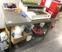 1 x Stainless Steel Prep Table - Dimensions: H90 x W120 x D75 cms - Ref: GB116 - CL954 - Location: