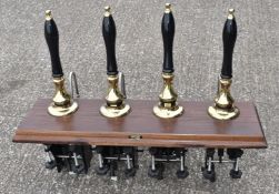 1 x Harry Masons Countertop Quad Beer Pump with Shakespeare Units - Dimensions: H70 x W90 x D36