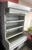 1 x Multi Deck Grab and Go Display Chiller with Night Blind - Dimensions: H185 x W100 x D90 cms -