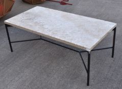 1 x Exquisite Coffee Table Featuring a Gorgeous Stone Top Boasting a Range of Natural Colours