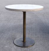 1 x Exquisite Restaurant Table Featuring a Gorgeous Stone Top Boasting a Range of Natural Colours