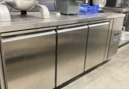 1 x Atosa Three Door Countertop Prep Refrigerator - Ref: YCB005 - CL908 - CL897 - Location: Essex,