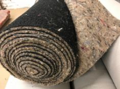 3 x Rolls of Axminster Carpets High Grade Carpet Underlay - 15 Square Meters Per Roll - 1.35m Wide