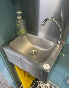 1 x Knee Operated Stainless Steel Hand Wash Basin