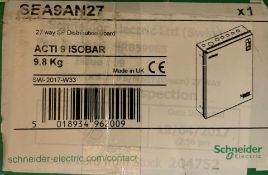 1 x Schneider SEA9AN27 27 Way SP Mains Distribution Board - RRP £317 - Unused Item in Original Box -