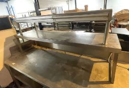 1 x Two Tier Countertop Heated Gantry Passthrough Shelf With Ticket Rails - CL900 - Ref: MJF343 -