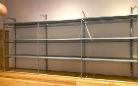 1 x Bespoke Galvanised Shelving Unit from a Contemporary Restaurant Environment - 12ft in Length