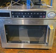 1 x Buffalo Commercial Microwave Oven with a Stainless Steel Finish - Dimensions: H37 x W46 x D60 cm