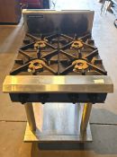 1 x Blue Seal Four Burner Range Cooker with Stand - Gas Powered - Dimensions: H109 x W60 x D81 cms