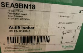 1 x Schneider SEA9BN18 18 Way Acti 9 Isobar 250 Amp Distribution Board - RRP £674 - Unused Item