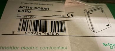 1 x Schneider SEA9AN27 27 Way SP Mains Distribution Board - RRP £317 - Unused Item in Original Box