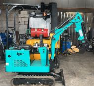 1 x JPC PC10 1 Ton Mini Crawler Excavator - 2021 Model - Max Digging Depth 1650mm
