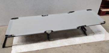 1 x Folding Metal Sun Lounger In Grey - Ref: SBS120/G7015-G26001434/SBSP7 - CL956 - NO VAT ON THE HA