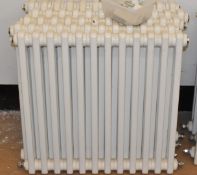 5 x Twelve Panel Enamelled Radiators with Wall Brackets - Ref: BK433