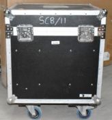 1 x Professional Empty Mobile Flight Case on Castors - Ref: ALT165/WH2 - CL581 - Location: