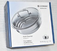1 x LE CREUSET 3-Ply Stainless Steel Multi Steamer with Glass Lid - Original Price £51.95 - Ref:
