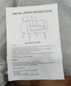1 x Accent Armchair In Grey - Ref: SBS118/8009KD/SBSP2 - CL956 - NO VAT ON THE HAMMER - Location: Al