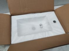 1 x CAVALIER 56Cm Slim Ceramic Basin - 56 (L) X 33.1 (W) Cm - Ref: SBS189/812/SBSP5 - CL956 -