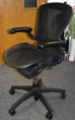 1 x Herman Miller Aeron Ergonomic Office Swivel Chair with Lumber Support - RRP £1,500