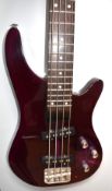 1 x Wesley Bass Guitar Featuring a Clear Acrylic Purple Body - CL010 - NO VAT ON THE HAMMER -