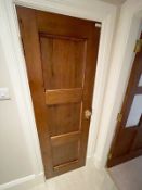 1 x Solid Wood Slim Lockable Internal Door - Ref: PAN129 - CL896 - NO VAT ON THE