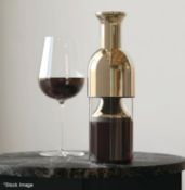 1 x ETO Luxury Wine Decanter in a Gold-Tone (750ml) - Original Price £139.00 - Unused Boxed