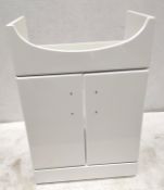 1 x VICTORIAPLUM Salerno White 550 Bathroom Vanity Unit - Ref: SBS229/MODW5501/SBSP8 - CL956 -