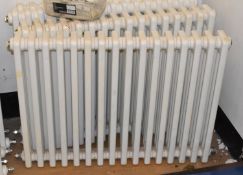 4 x Sixteen Panel Enamelled Radiators with Wall Brackets - Ref: BK432