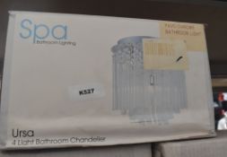 1 x Ursa 4 Light Bathroom Chandelier - Ref: K527/12458 - CL011 - Location: Altrincham