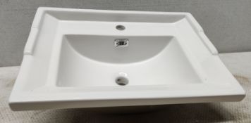 1 x VITRA S50 Lavabo 60Cm Washbasin With 1 Tap Hole - Ref: SBS240/SBSP8 - CL956 - NO VAT ON THE HAMM
