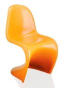 Set of 4 x Phanton Style Dining Chairs - Colour: Orange01 - Unused Stock