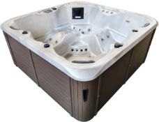 1 x Jaquar Breva 5 Person Hot Tub Spa Featuring Massage Jets, Underwater Mood Lights, 3KW Variable