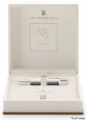 1 x GRAF VON FABER-CASTELL Classic Anello His & Hers Ballpoint Pen Set in Cream & Black - RRP £1,000