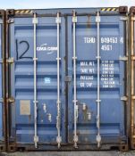 1 x 40ft Industrial High Cube Shipping / Storage Container - Ref: FF311 (Unit 12)