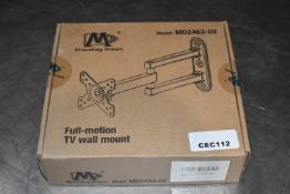 1 x MD Full Motion TV Wall Mount - Type MD2463-02 - New Boxed Stock - Ref: CEC111- CL971 - Location: