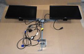 2 x LGFlatron E2211 Monitors with Stand - Ref: CEC144/P2 - CL971 - Location: Altrincham WA14