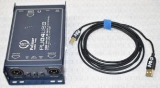 1 x Palmer PLI04USB 2-Channel USB Media Audio DI Box and Line Isolator, with Carry Case - Original