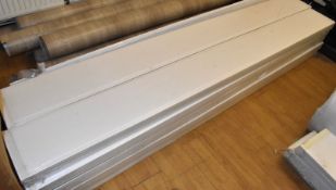 10 x PVC Bathroom Wall Panels Featuring a Sparkle White Finish - Size: 2600 x 250 x 7.5 mm -